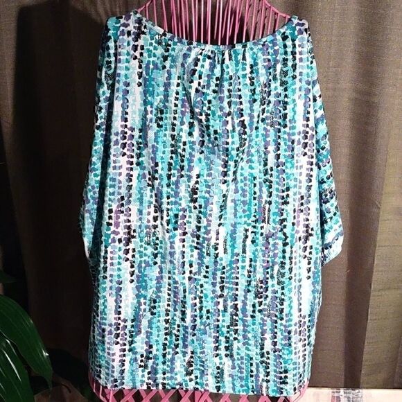 Bon Worth Blue/blk. Graphic Design Tunic - Picture 4 of 7